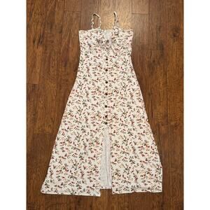 J For Justify White Floral Button-Down Maxi Dress - Women's Size XL